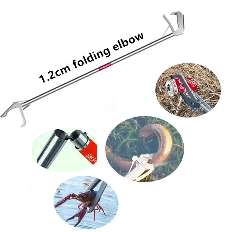 

1.2m Foldable Reptile Snake Tongs Stick Grabber Foldable Catcher Wide Jaw Tool Heavy Duty Pest Control Products 120CM