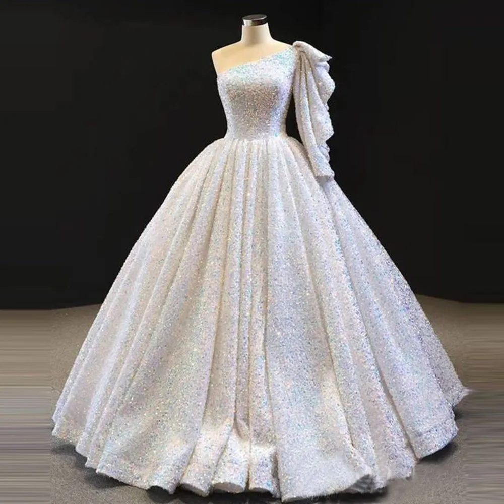 Simple one shoulder sleeves charming shiny sequins formal ball dress boat neck Ruffle One Shoulder Evening Dress Ball Dress Lace
Simple one shoulder sleeves charming shiny sequins formal ball dress boat neck Ruffle One Shoulder Evening Dress Ball Dress Lace