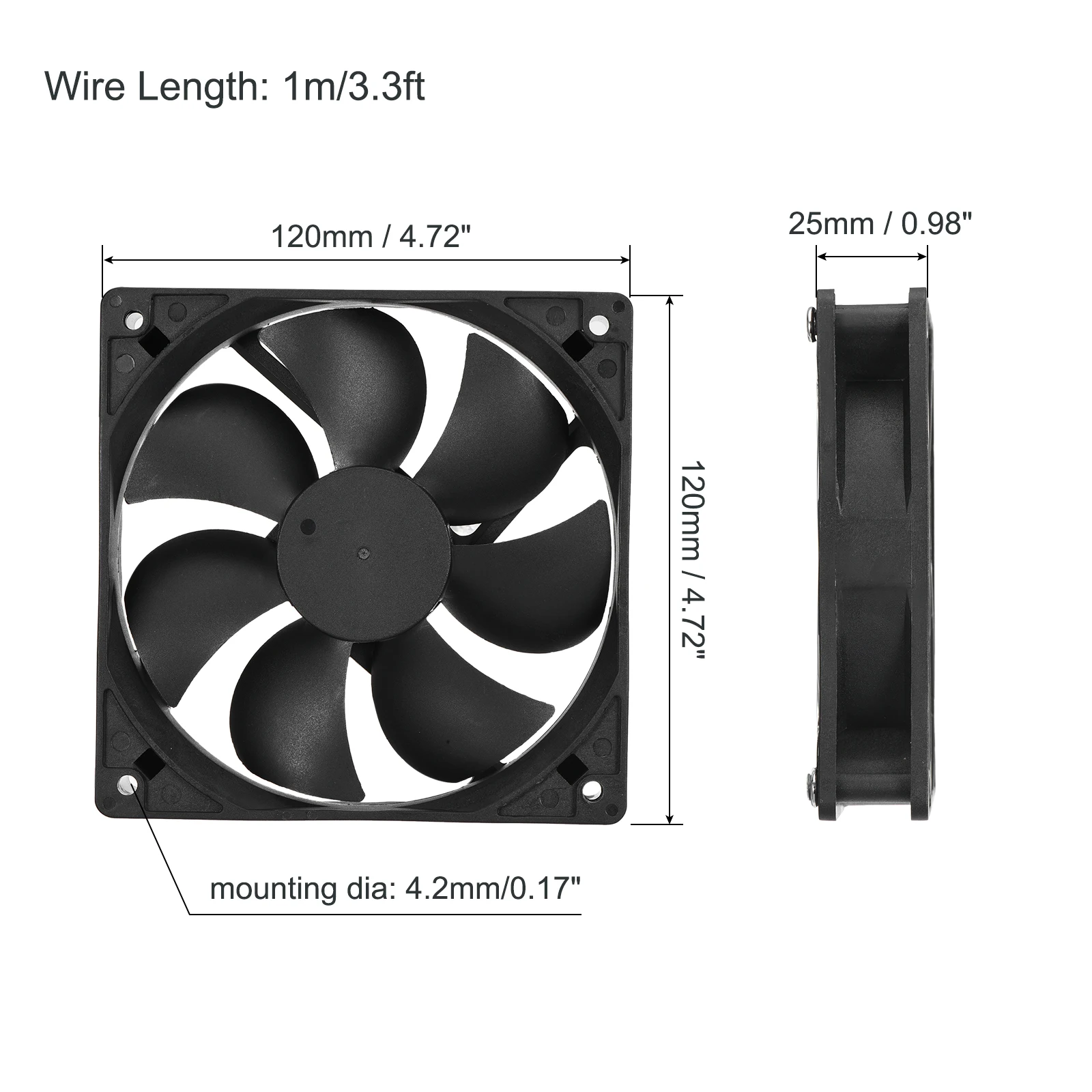 Uxcell DC Brushless Cooling Fan DC5V 0.2A 120x25mm Ball Bearing with Fan Grill for Computer, Audio Video Equipment
Uxcell DC Brushless Cooling Fan DC5V 0.2A 120x25mm Ball Bearing with Fan Grill for Computer, Audio Video Equipment