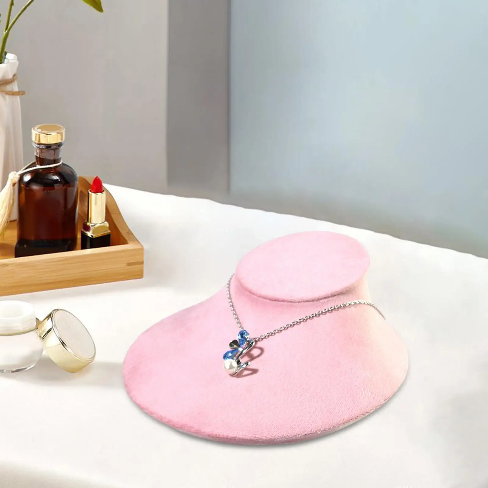 Elegant Flannel Necklace Bust Display Display Rack for Pendant Necklace Shelves Retail Stores
Elegant Flannel Necklace Bust Display Display Rack for Pendant Necklace Shelves Retail Stores