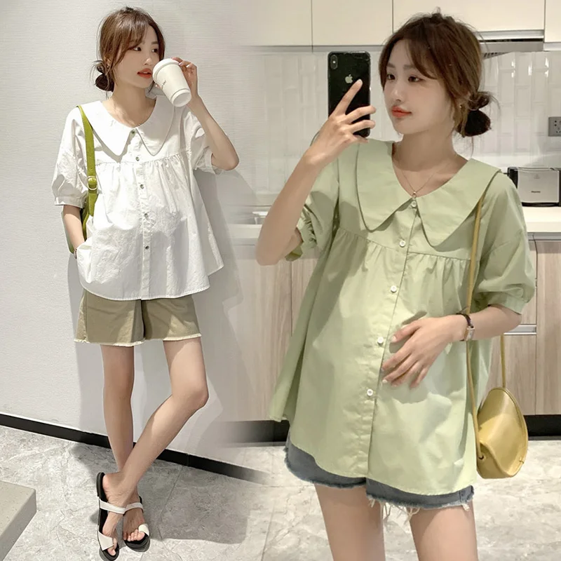 9019# 2022 Summer Korean Fashion Maternity Blouses Sweet Cute Loose Shirt Clothes for Pregnant Women Pregnancy Tops Tunic
9019# 2022 Summer Korean Fashion Maternity Blouses Sweet Cute Loose Shirt Clothes for Pregnant Women Pregnancy Tops Tunic