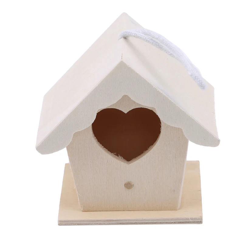 

Creative Wooden Hummingbird House With Hanging Rope Home Gardening Decoration Bird's Small Hot Nest Diy Types Wall-Mounted