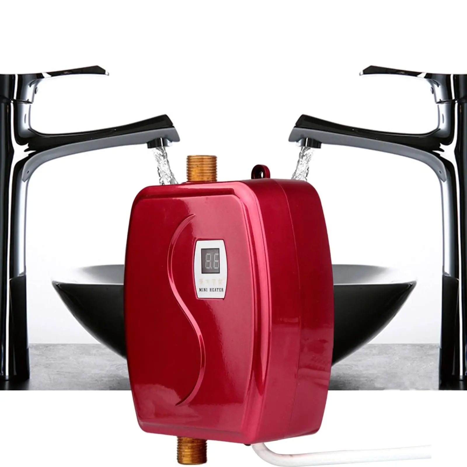 3000W 110V Instant Electric Mini Tankless Water Heater Hot Instantaneous Water Heater System for Kitchen Bathroom
3000W 110V Instant Electric Mini Tankless Water Heater Hot Instantaneous Water Heater System for Kitchen Bathroom