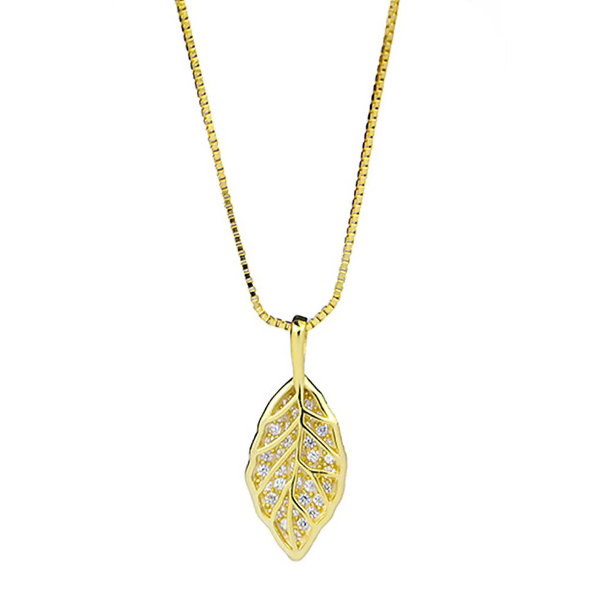 Gold Color Leaf Pendant Necklace Women Elegant Rhinestones Jewelry Stainless Steel Clavicle Chain Plant Collares Lover Gift
Gold Color Leaf Pendant Necklace Women Elegant Rhinestones Jewelry Stainless Steel Clavicle Chain Plant Collares Lover Gift