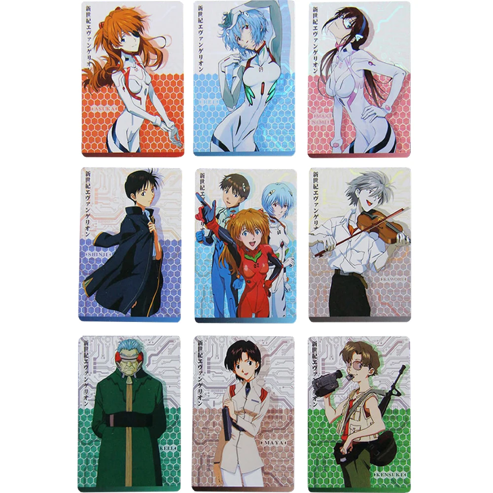 9+1Pcs/set EVA Flash Cards Neon Genesis Evangelion Ayanami Rei Ikari Shinji Asuka Kawaii Anime Game Collection Cards Gift Toys
9+1Pcs/set EVA Flash Cards Neon Genesis Evangelion Ayanami Rei Ikari Shinji Asuka Kawaii Anime Game Collection Cards Gift Toys