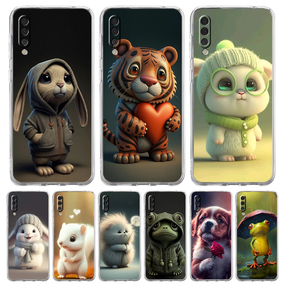 

Cute Cartoon Animal Transparent Phone Case for Samsung Galaxy A12 A22 A50 A70 A40 A10 A20 A30 A02 A03S A04 Cover Silicone Shell