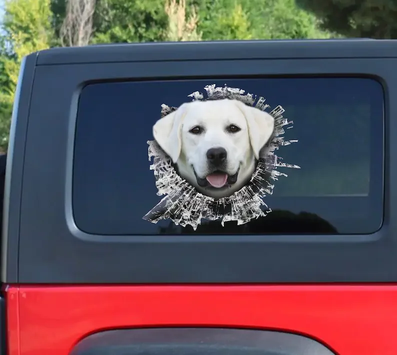 White Lab window sticker, White Lab car decal, labrador decal
White Lab window sticker, White Lab car decal, labrador decal