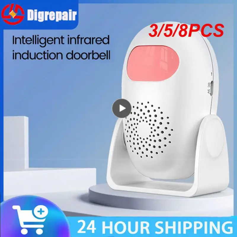 3/5/8PCS 4 Levels Adjustable Volume Electronic Doorbell Wireless Infrared Alarm Remote Control Infrared Sensor Doorbell Welcome
3/5/8PCS 4 Levels Adjustable Volume Electronic Doorbell Wireless Infrared Alarm Remote Control Infrared Sensor Doorbell Welcome
