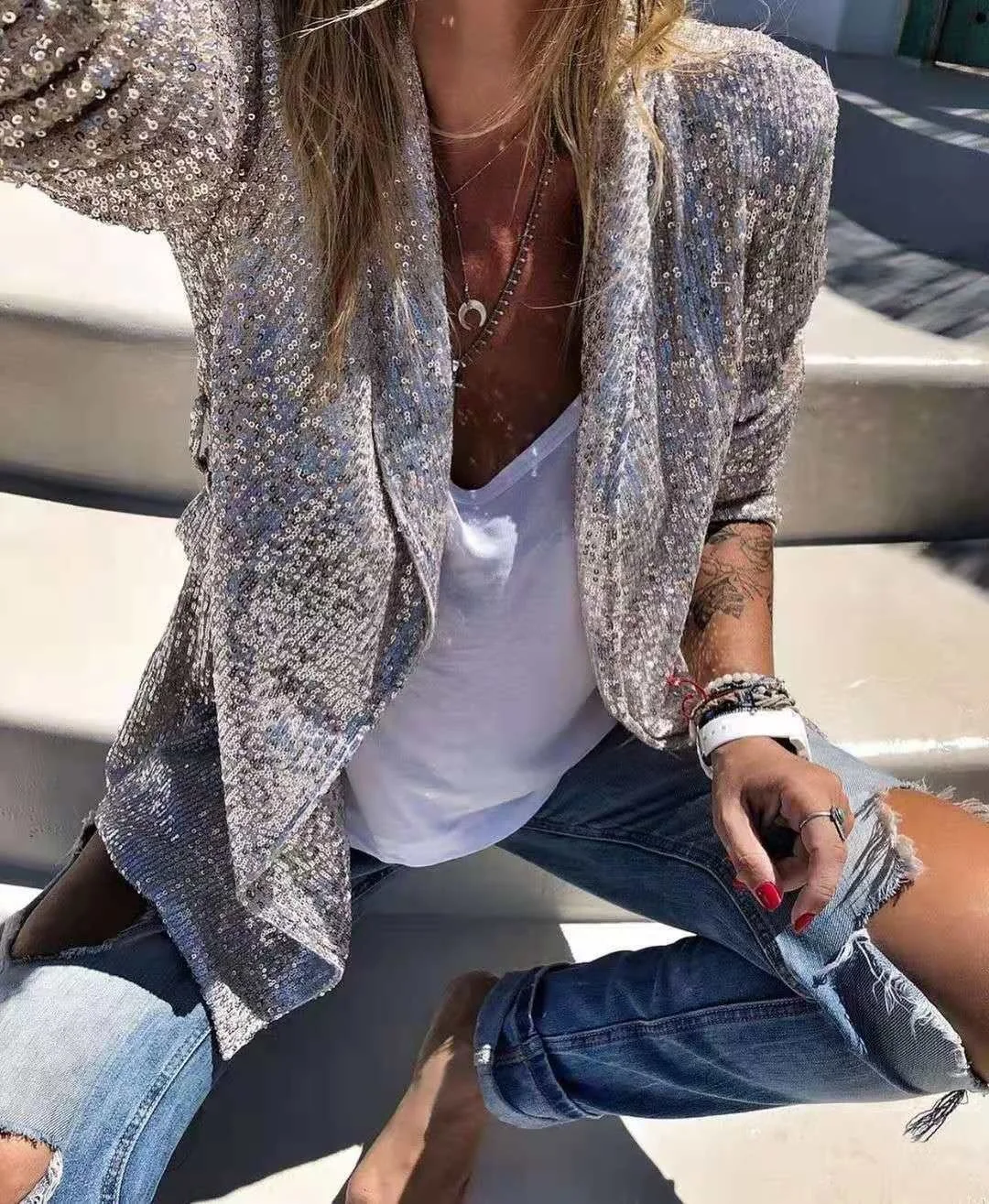 Jacket Women Cardigan Sequins Coat Punk Club Y2k Coats Long Sleeve Elegant Small Suit Autumn Jackets Womens Clothing
Jacket Women Cardigan Sequins Coat Punk Club Y2k Coats Long Sleeve Elegant Small Suit Autumn Jackets Womens Clothing