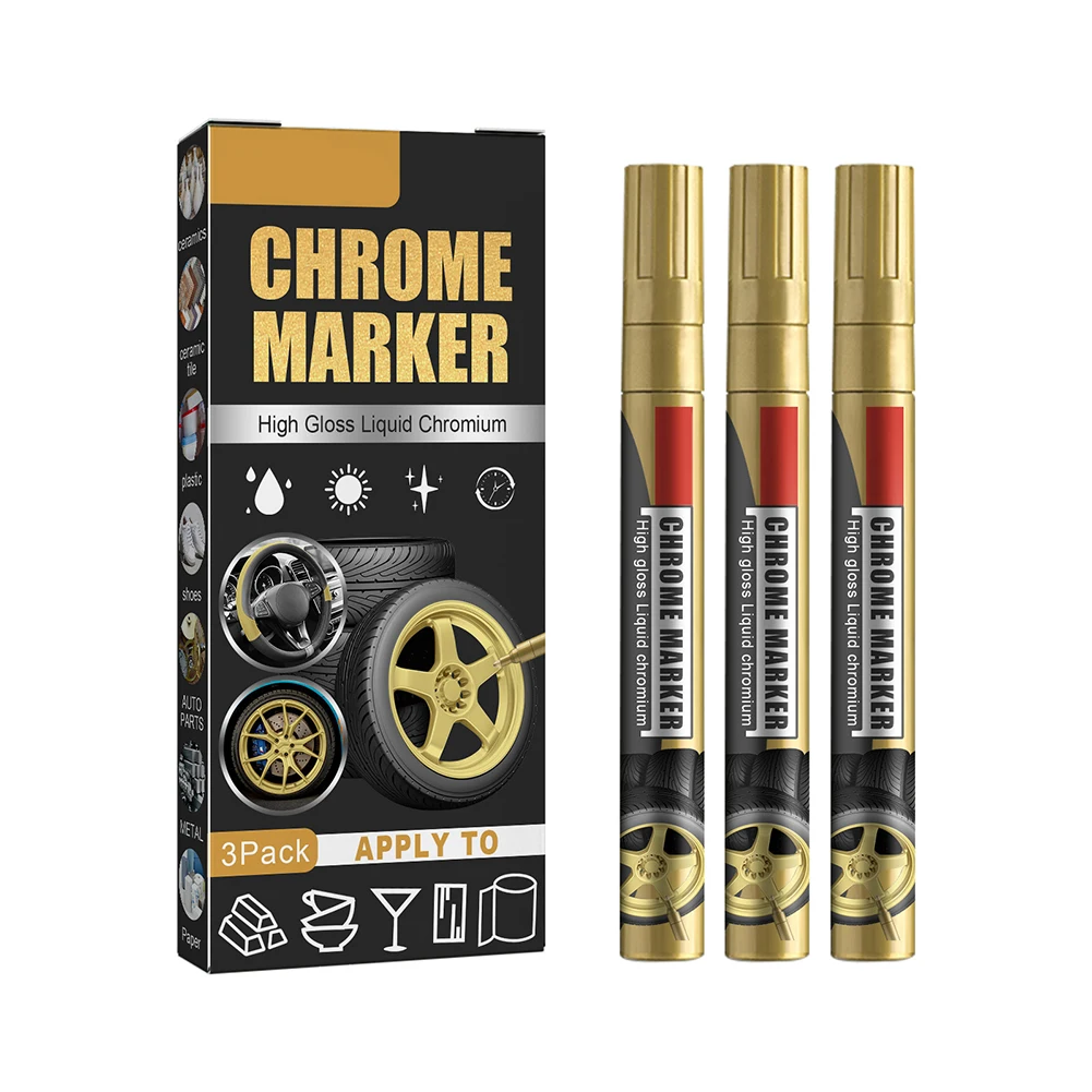 Chrome Marker Pen Permanent Marker Golden Liquid Chrome Marker Set Reflective Chrome Mirror Marker For Car Bike Motor Tires Tyre
Chrome Marker Pen Permanent Marker Golden Liquid Chrome Marker Set Reflective Chrome Mirror Marker For Car Bike Motor Tires Tyre