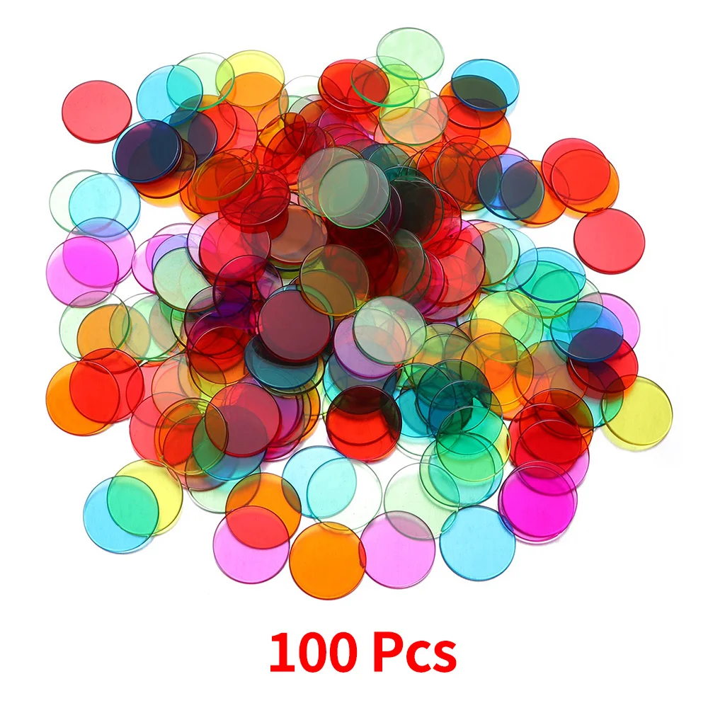 100 Pcs Counters for Maths Montessori Math Learning Education Toys Transparent Plastic Discs Bingo Chips Counting Markers
100 Pcs Counters for Maths Montessori Math Learning Education Toys Transparent Plastic Discs Bingo Chips Counting Markers