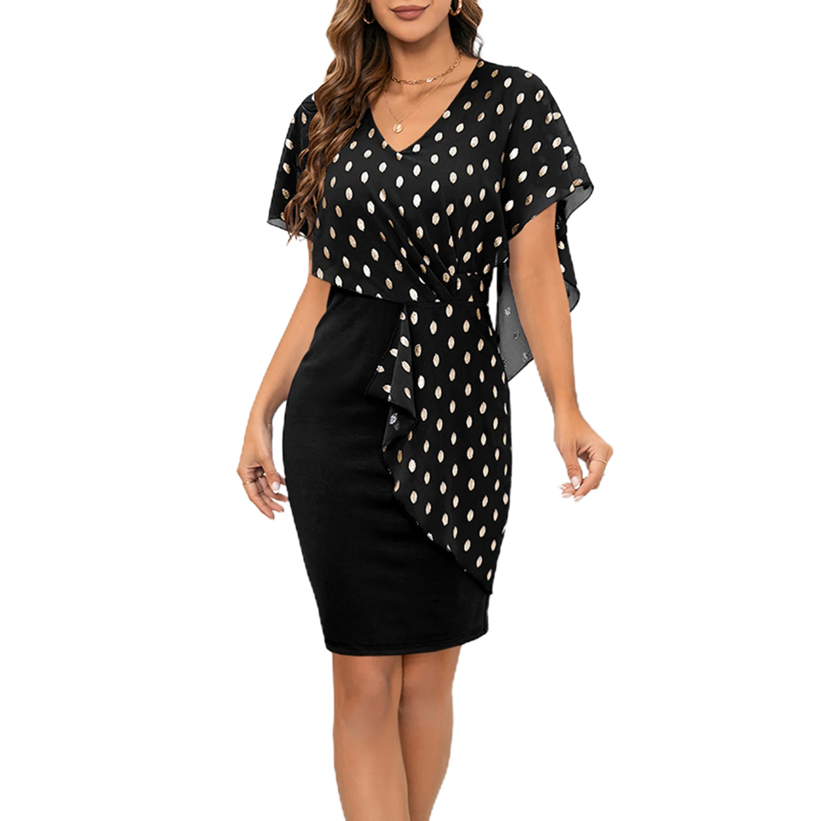 Summer Women Dress Sexy V Neck High Waist Evening Gowns Party Dresses Lady Short Sleeve Knee-length Clothing
Summer Women Dress Sexy V Neck High Waist Evening Gowns Party Dresses Lady Short Sleeve Knee-length Clothing