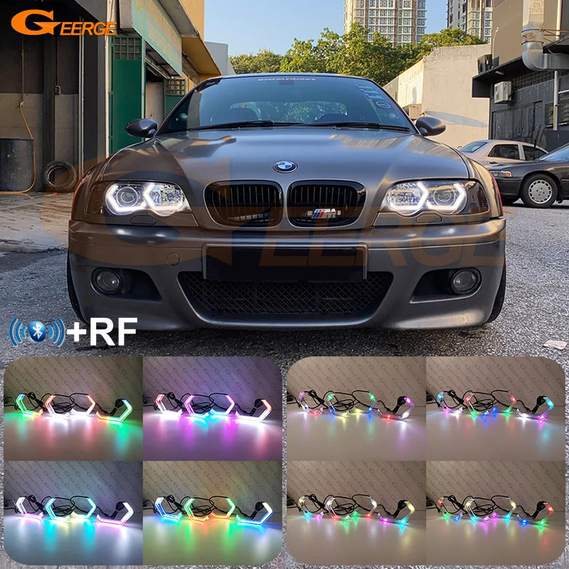 For BMW E46 Coupe Cabrio Convertible M3 Ultra Bright Concept Iconic Style Dynamic Multi Color RGB LED Angel Eyes Kit Halo Rings
For BMW E46 Coupe Cabrio Convertible M3 Ultra Bright Concept Iconic Style Dynamic Multi Color RGB LED Angel Eyes Kit Halo Rings