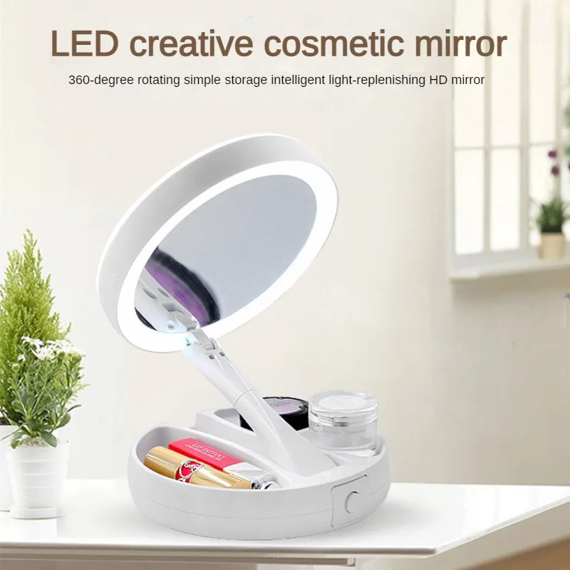 1X 10X Magnifying Makeup Mirror USB Desktop LED Fill Light Foldable Cosmetic Makeup Mirror with Stock Box Makeup Mirrors
1X 10X Magnifying Makeup Mirror USB Desktop LED Fill Light Foldable Cosmetic Makeup Mirror with Stock Box Makeup Mirrors