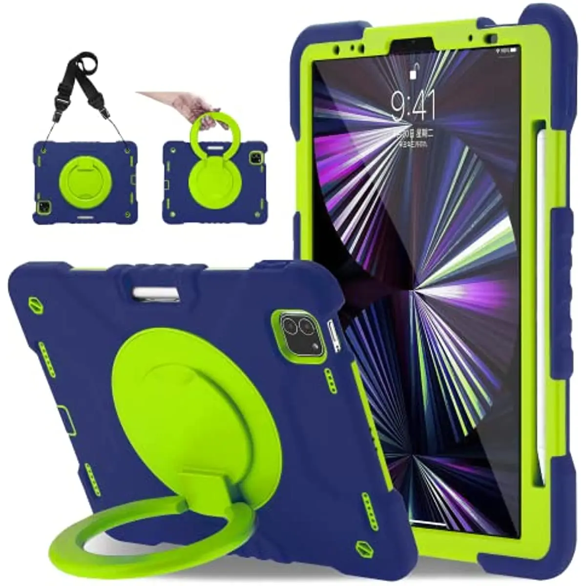 

Kids Cover For iPad Pro 11 Case 4th 3rd 2nd Gen Case with Pencil Holder with 360 Rotating Foldable Stand for Air 4 5 10.9 Inch