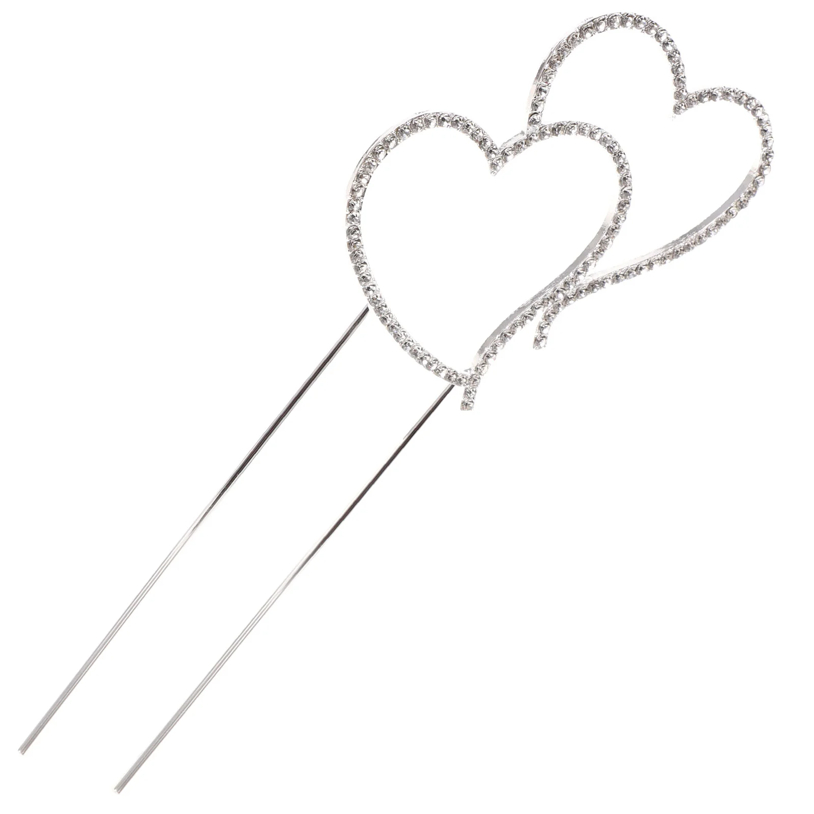 

Cake Topper Sparkling Heart Cake Picks Cake Topper Decoration Cake Insert for Party