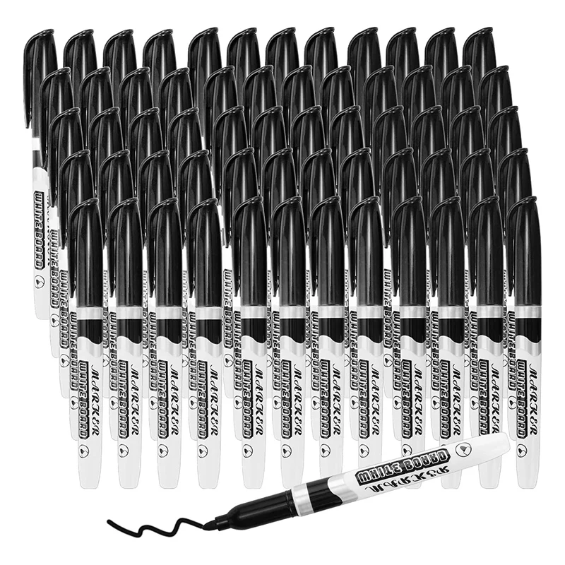Dry Erase Markers, Fine Tip Dry Erase Markers, Low Odor Black Whiteboard Markers For Classroom Office, 60 Count
Dry Erase Markers, Fine Tip Dry Erase Markers, Low Odor Black Whiteboard Markers For Classroom Office, 60 Count