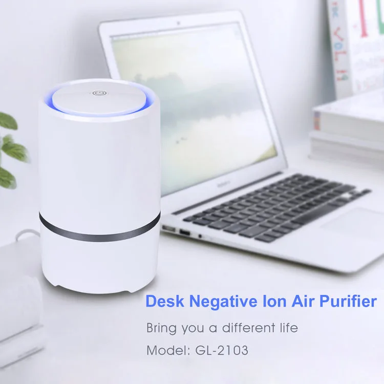 

Negative Ion Air Purifier USB Air Ionizer Desktop Portable True HEPA Air Cleaner Remove Cigarette Smoke,Dust,Pollen,Bad Odors