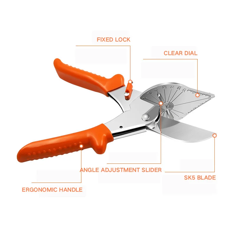 Angle Shear 45-120 Degree Miter Cutter Hand Shear Multifunctional PVC PE Plastic Pipe Scissors for Housework Home Decor Plumbing
Angle Shear 45-120 Degree Miter Cutter Hand Shear Multifunctional PVC PE Plastic Pipe Scissors for Housework Home Decor Plumbing