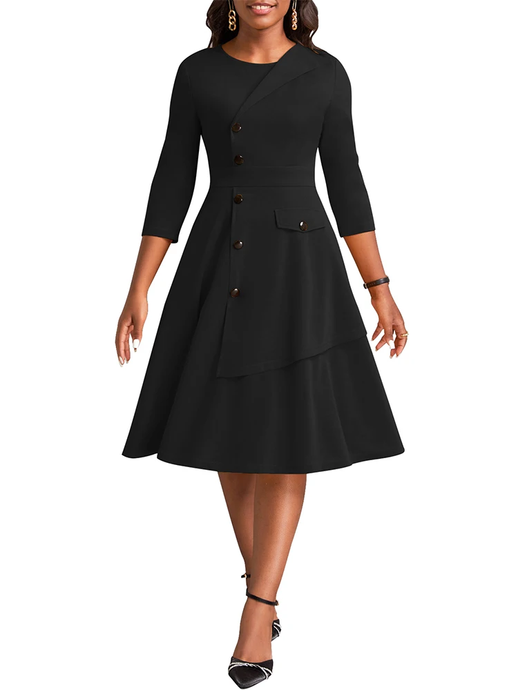 2023 Summer Dresses for Women Solid Round Neck Button Design Pleated Dress Vestidos Mujer Casual Elegant Midi Robe Female
2023 Summer Dresses for Women Solid Round Neck Button Design Pleated Dress Vestidos Mujer Casual Elegant Midi Robe Female