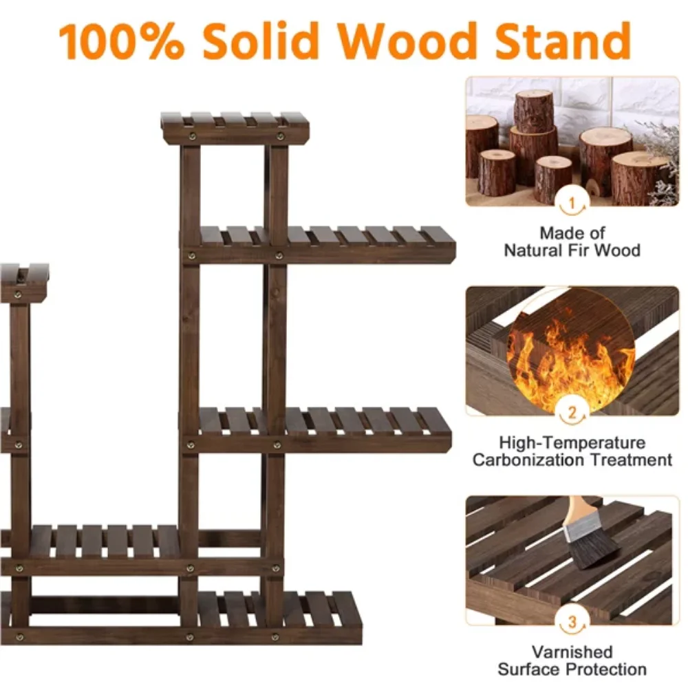 Новая 6-ярусная 7-Полка, 38 дюймов, высокий деревянный стеллаж для цветов и растений, полки для растений
Новая 6-ярусная 7-Полка, 38 дюймов, высокий деревянный стеллаж для цветов и растений, полки для растений