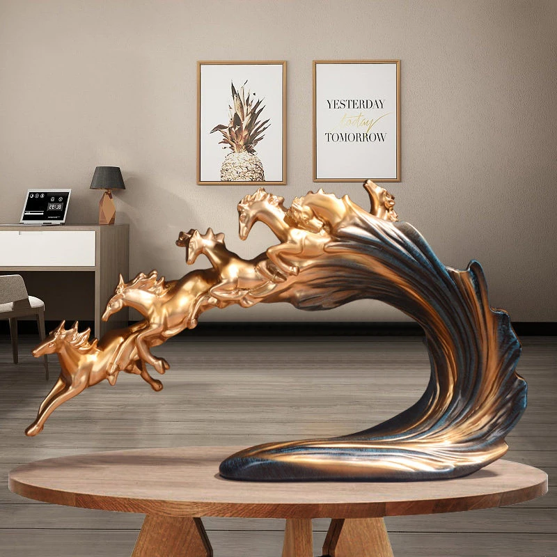 Modern Resin Horses Accessories Crafts Fengshui Home Livingroom Desktop Figurines Decoration Office Table Furnishing Ornaments
Modern Resin Horses Accessories Crafts Fengshui Home Livingroom Desktop Figurines Decoration Office Table Furnishing Ornaments