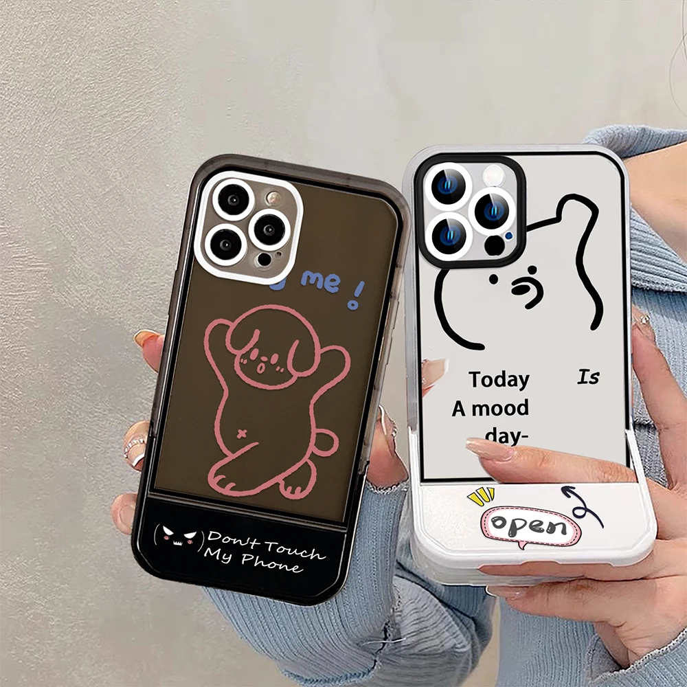 Cartoon Cute Dog Stand Holder Case for iPhone 14ProMax 14Plus 13 12 11 Pro Max Transparent Soft Silicone Protection Back Cover
Cartoon Cute Dog Stand Holder Case for iPhone 14ProMax 14Plus 13 12 11 Pro Max Transparent Soft Silicone Protection Back Cover