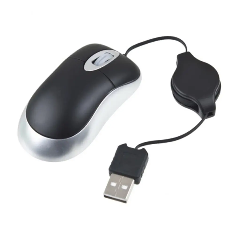 

Portable Computer Notebook USB 2.0/1.1 Mouse Retractable Slim USB Optical Scroll Mouse for Laptop PC Optical Sensor 800dpi