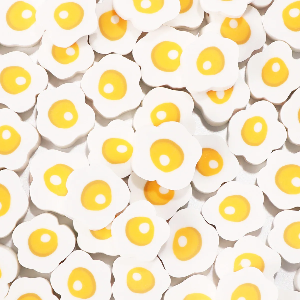 100pcs Cute Poached Egg Polymer Clay Bead Loose Beaded Handmade DIY Friendship Bracelet Necklace Clay Jewelry DIY Material Kit
100pcs Cute Poached Egg Polymer Clay Bead Loose Beaded Handmade DIY Friendship Bracelet Necklace Clay Jewelry DIY Material Kit