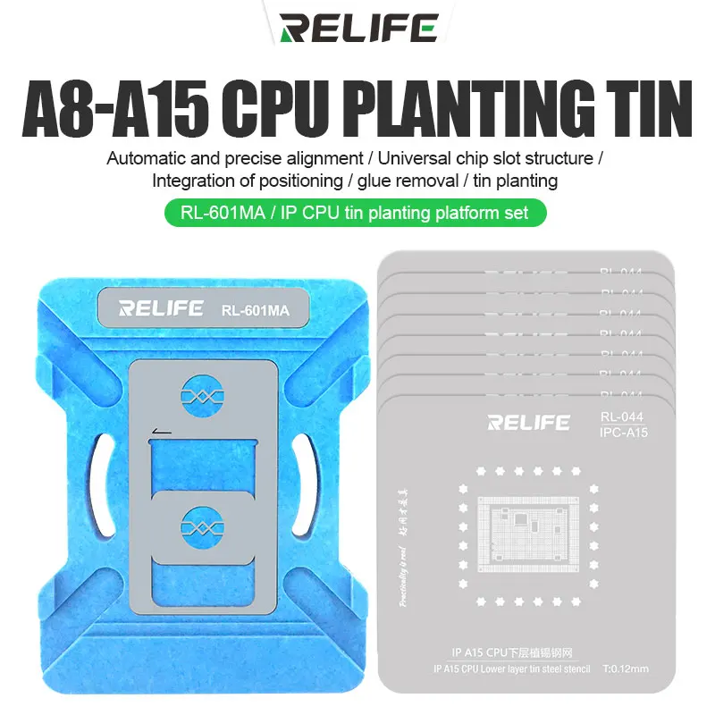 Трафаретная платформа для реболлинга процессора RELIFE RL-601MA 8 в 1 для iPhone 6 ~ 13 Pro Max IC Chip
Трафаретная платформа для реболлинга процессора RELIFE RL-601MA 8 в 1 для iPhone 6 ~ 13 Pro Max IC Chip
