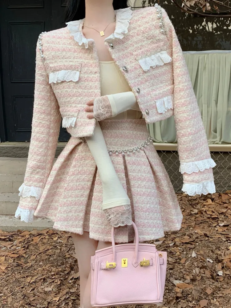 2023 Autumn Winter Clothing New In Matching Sets Two Piece Set For Women Jacket Coat + Pleated Skirt 2 Piece Sets Women Outfit
2023 Autumn Winter Clothing New In Matching Sets Two Piece Set For Women Jacket Coat + Pleated Skirt 2 Piece Sets Women Outfit