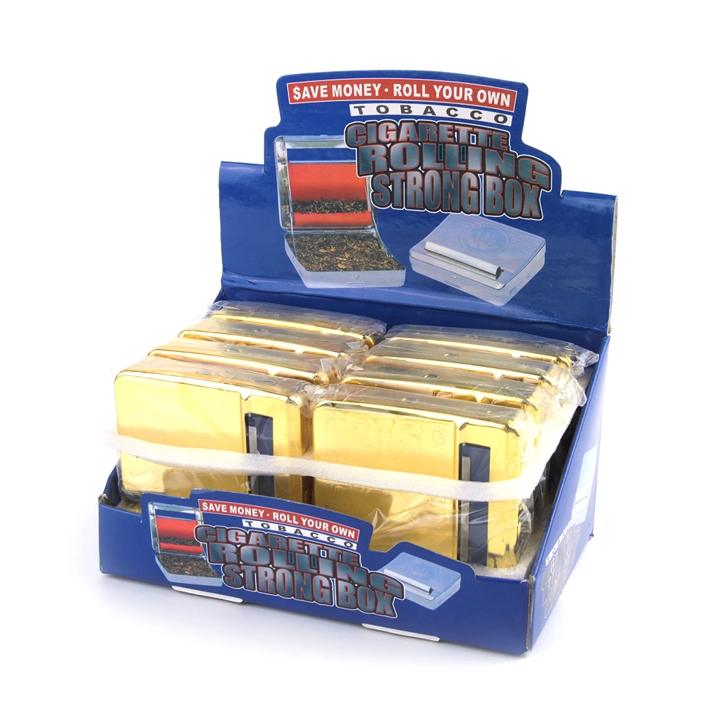 8 pcs/lot Golden Metal Rolling Machine Case Box Smoking Pipe Rolling Machine For 70mm Papers Cigarette Box As Shown
8 pcs/lot Golden Metal Rolling Machine Case Box Smoking Pipe Rolling Machine For 70mm Papers Cigarette Box As Shown