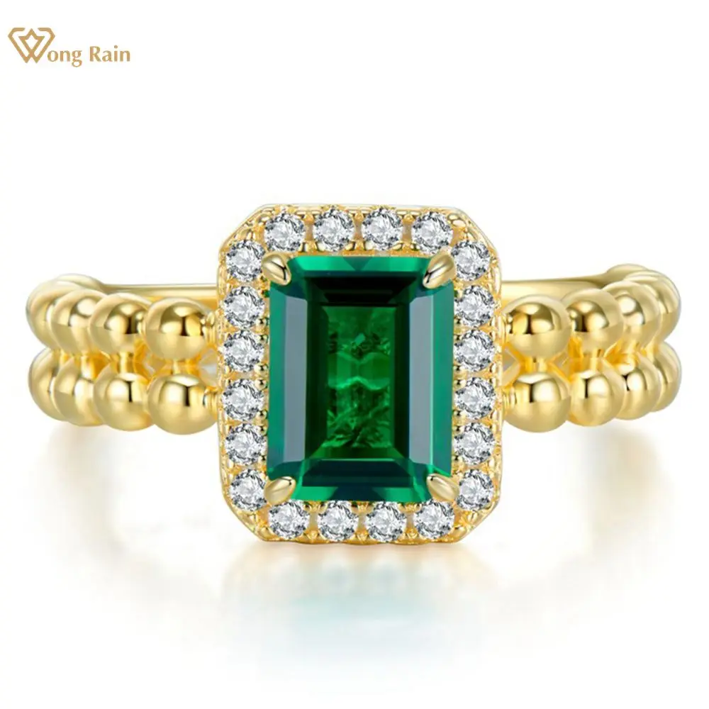 Wong Rain Vintage 100% 925 Sterling Silver Emerald High Carbon Diamonds 18K Yellow Gold Plated Ring Fine Jewelry Wholesale
Wong Rain Vintage 100% 925 Sterling Silver Emerald High Carbon Diamonds 18K Yellow Gold Plated Ring Fine Jewelry Wholesale