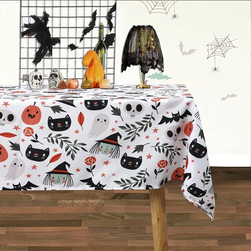 Halloween Linen Tablecloths Rectangular Anti-Fouling Square Tablecloths Kitchen Table Tablecloths Ghostly Decorative Tablecloths 
Halloween Linen Tablecloths Rectangular Anti-Fouling Square Tablecloths Kitchen Table Tablecloths Ghostly Decorative Tablecloths