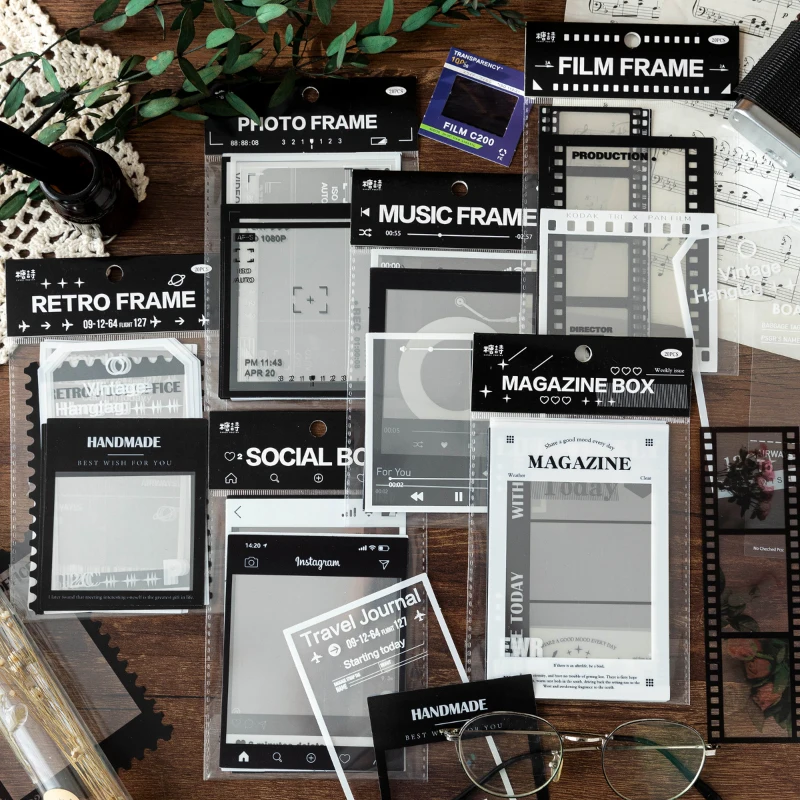 Yoofun 15pcs Vintage Film Frame PET Stickers DIY Diary Transparent Photo Frame Decoration Labels Album Scrapbooking Journal Deco
Yoofun 15pcs Vintage Film Frame PET Stickers DIY Diary Transparent Photo Frame Decoration Labels Album Scrapbooking Journal Deco