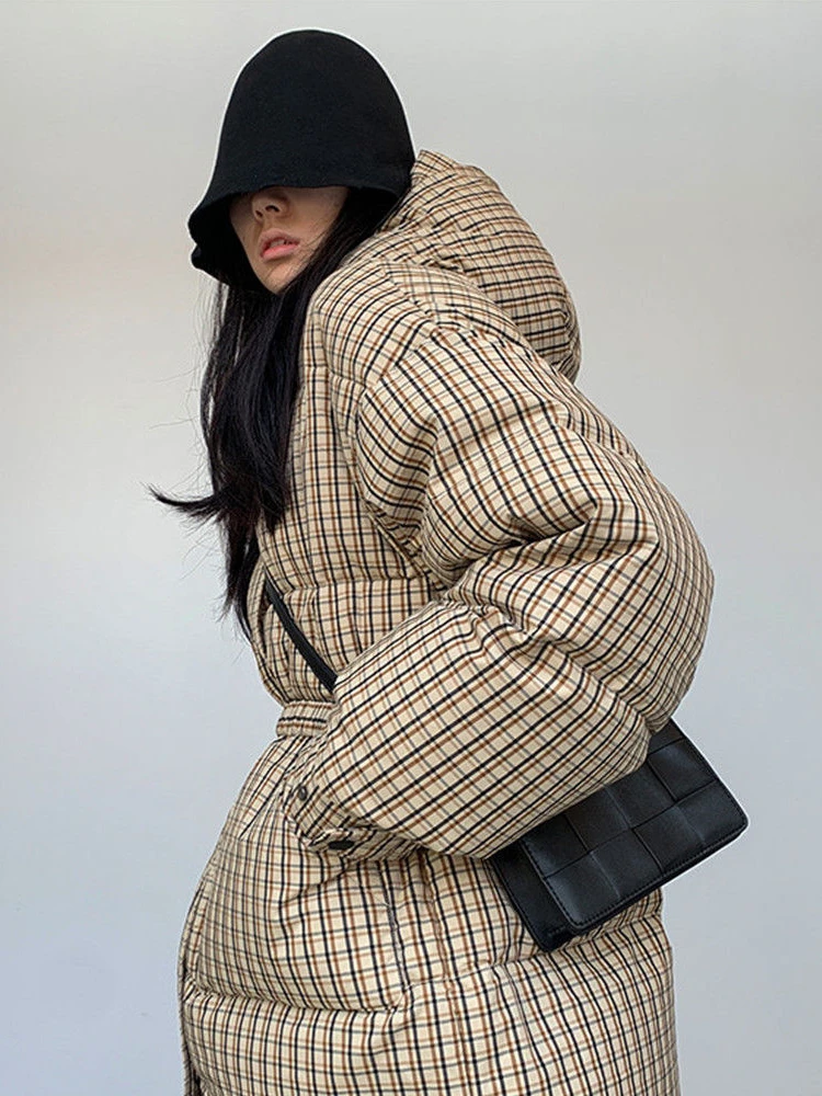 Winter Fashion Plaid Hooded Puffer Jackets Women 2022 Casual Thick Warm Loose Parkas Ladies Cotton Slim Midi Coats Streetwear
Winter Fashion Plaid Hooded Puffer Jackets Women 2022 Casual Thick Warm Loose Parkas Ladies Cotton Slim Midi Coats Streetwear