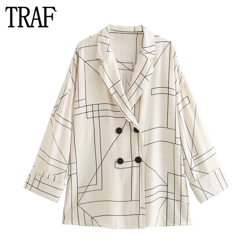 TRAF Geometric Long Blazer Woman 2023 Double Breasted Jackets for Women Long Sleeve Oversized Blazer Women Basics Women's Blazer
TRAF Geometric Long Blazer Woman 2023 Double Breasted Jackets for Women Long Sleeve Oversized Blazer Women Basics Women's Blazer