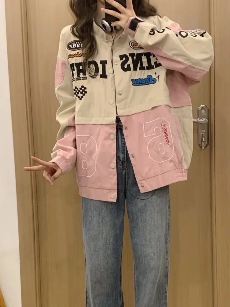 Women Detachable Y2k Racing Coat Spring Autumn Loose Unise High Street Fashion Brand Motorcycle Casual Bomber Jacket Top
Women Detachable Y2k Racing Coat Spring Autumn Loose Unise High Street Fashion Brand Motorcycle Casual Bomber Jacket Top