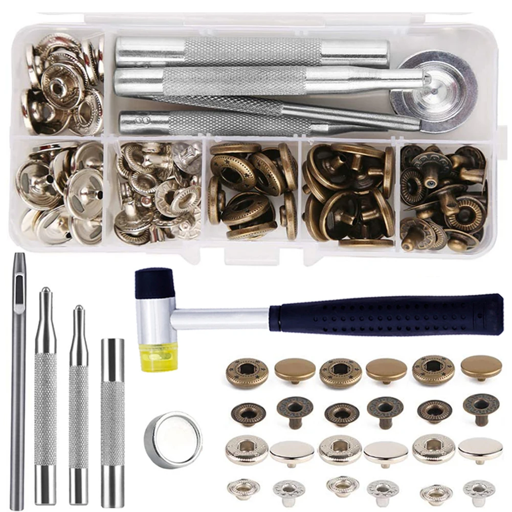 86pcs DIY For Clothing Jeans Sewing With Hammer Leather Craft Snap Fastener Kit
86pcs DIY For Clothing Jeans Sewing With Hammer Leather Craft Snap Fastener Kit