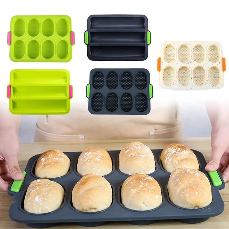 Silicone Baking Tray Bakeware Non-stick Mold Styles for Baking French-Bread Breadstick Bread Roll Bakery Cake Mold Tools
Silicone Baking Tray Bakeware Non-stick Mold Styles for Baking French-Bread Breadstick Bread Roll Bakery Cake Mold Tools