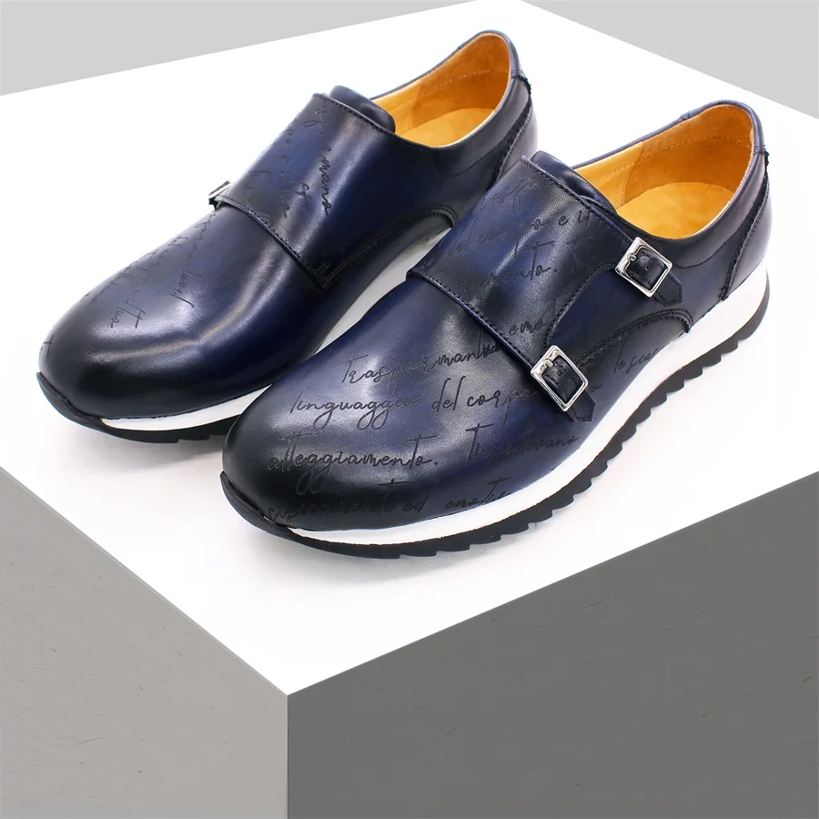 Classic Men's Leather Shoes Double-breasted Round Toe Comfortable Handmade Shoes Fashion Leather Shoes Wedding Men Casual Shoes
Classic Men's Leather Shoes Double-breasted Round Toe Comfortable Handmade Shoes Fashion Leather Shoes Wedding Men Casual Shoes