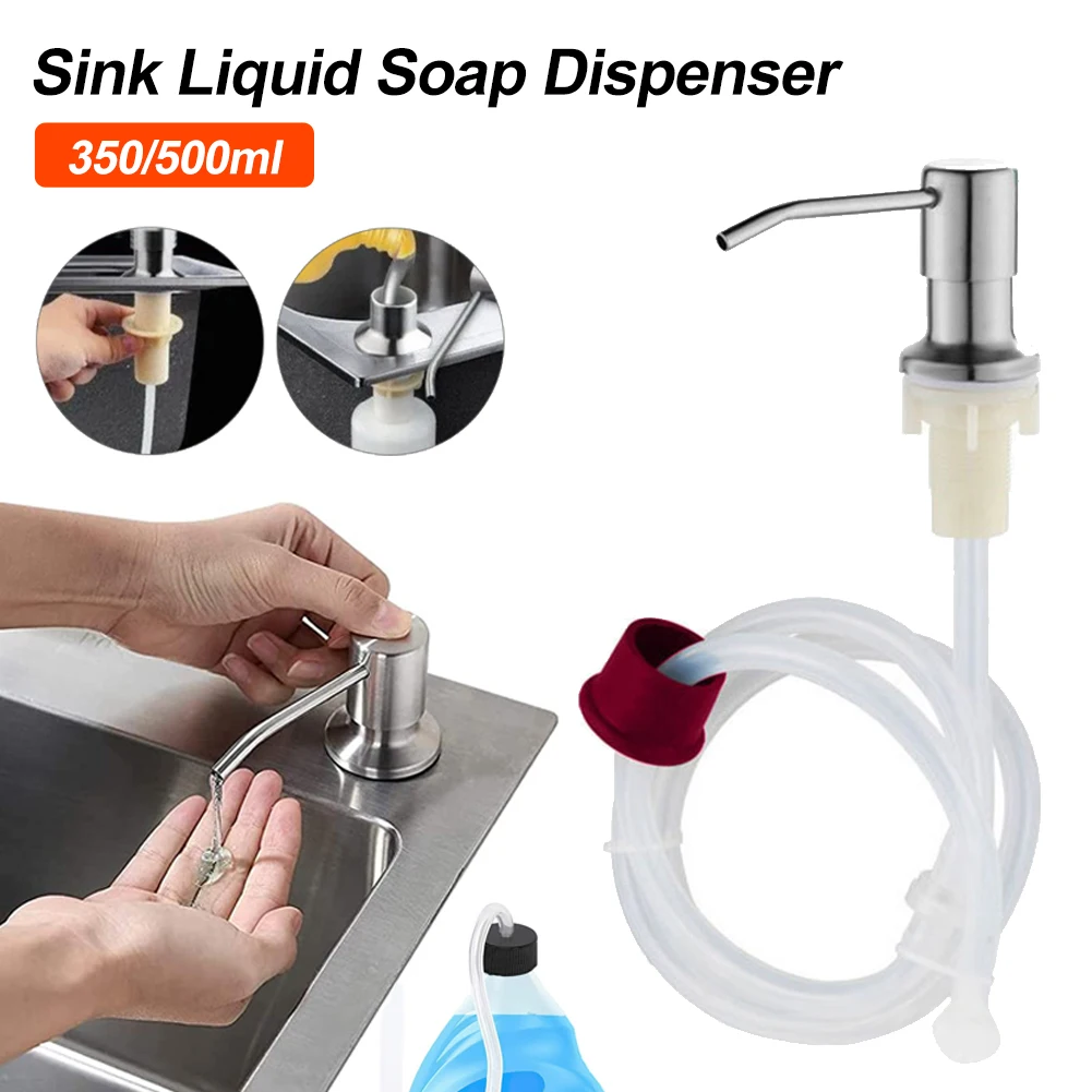 High Quality Kitchen Sink Liquid Soap Dispenser Bathroom Shampoo Lotion Press Pump Built-in Sink Dispenser With Extension Bottle
High Quality Kitchen Sink Liquid Soap Dispenser Bathroom Shampoo Lotion Press Pump Built-in Sink Dispenser With Extension Bottle