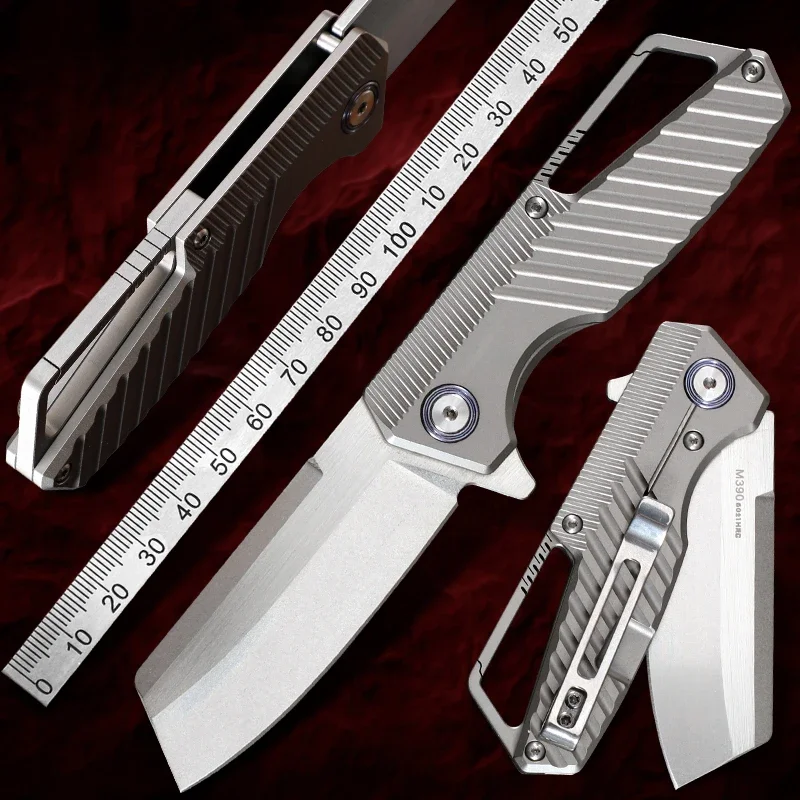 M390 Powder Steel Folding Pocket Knife CT4 Titanium Handle Outdoor Hunting Knife Camping Fishing Hiking Survival Knife EDC Tool
M390 Powder Steel Folding Pocket Knife CT4 Titanium Handle Outdoor Hunting Knife Camping Fishing Hiking Survival Knife EDC Tool