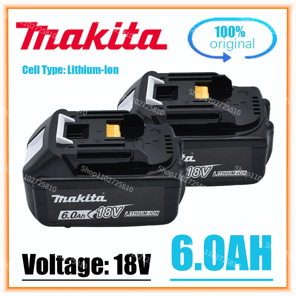 Makita Original 18V Makita 6000mAh Lithium ion Rechargeable Battery 18v drill Replacement Batteries BL1860 BL1830 BL1850 BL1860B
Makita Original 18V Makita 6000mAh Lithium ion Rechargeable Battery 18v drill Replacement Batteries BL1860 BL1830 BL1850 BL1860B