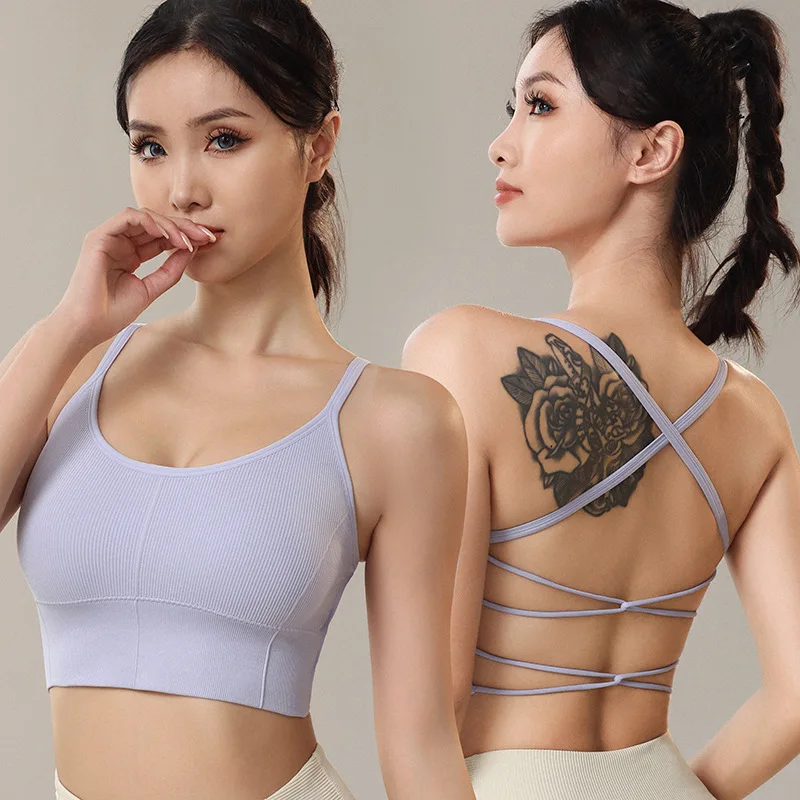 Hollow Sexy Cross Beautiful Back Sports Bra Without Steel Ring Quick-drying Shockproof Yoga Fitness Underwear with Chest Pad
Hollow Sexy Cross Beautiful Back Sports Bra Without Steel Ring Quick-drying Shockproof Yoga Fitness Underwear with Chest Pad