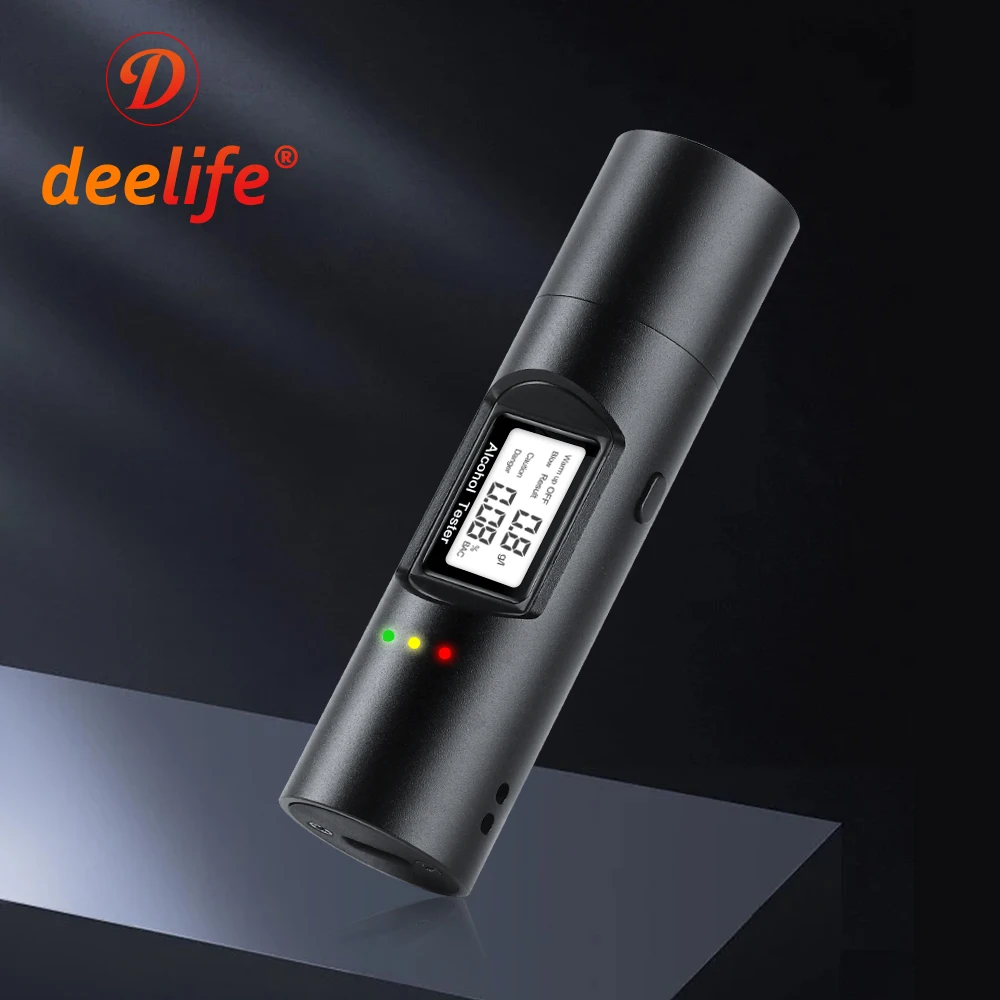 Deelife Алкотестер Цифровой алкотестер точный Профессиональный электронный |