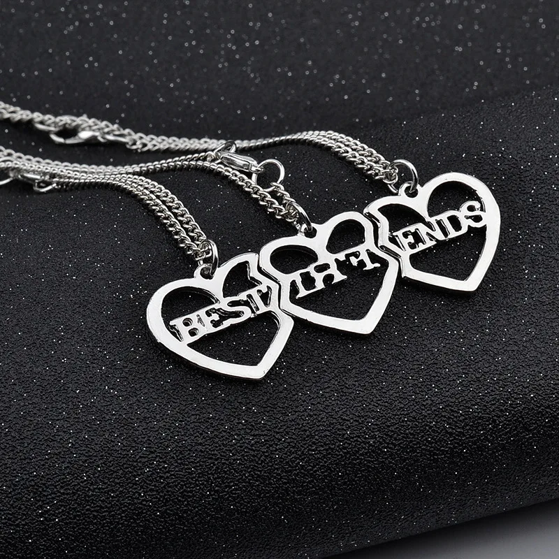 Simple Fashion Best 3 Friends Personality Love Feart Symbol Pendant Necklace Sisters Classmate Neighbor Gift Jewelry
Simple Fashion Best 3 Friends Personality Love Feart Symbol Pendant Necklace Sisters Classmate Neighbor Gift Jewelry
