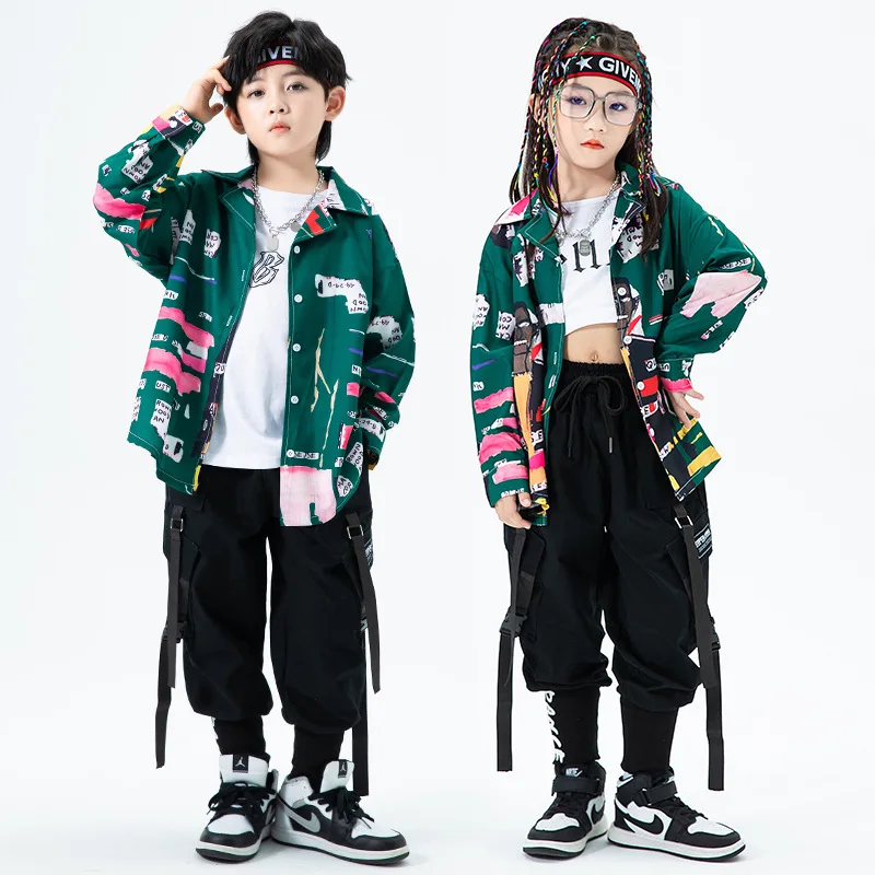 Kids Kpop Outfits Hip Hop Clothing Print Shirt Casual Streetwear Cargo Harem Pants For Girl Boy Jazz Dance Costume Teen Clothes
Kids Kpop Outfits Hip Hop Clothing Print Shirt Casual Streetwear Cargo Harem Pants For Girl Boy Jazz Dance Costume Teen Clothes
