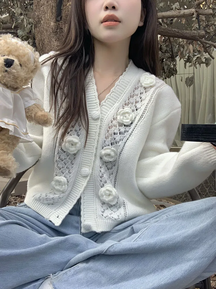 KIMOKOKM/Модный стильный милый девчачий свитер для девочек с объемными цветами, элегантный вязаный свитер Kawaii
KIMOKOKM/Модный стильный милый девчачий свитер для девочек с объемными цветами, элегантный вязаный свитер Kawaii
