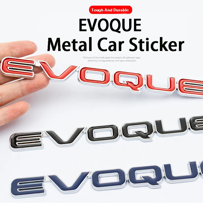 

Metal Evoque 3D Badge Tail Decals Car Stickers Emblem For Range Rover Lr2 Lr4 Hse Lux Sport Supercharged Auto Accessories